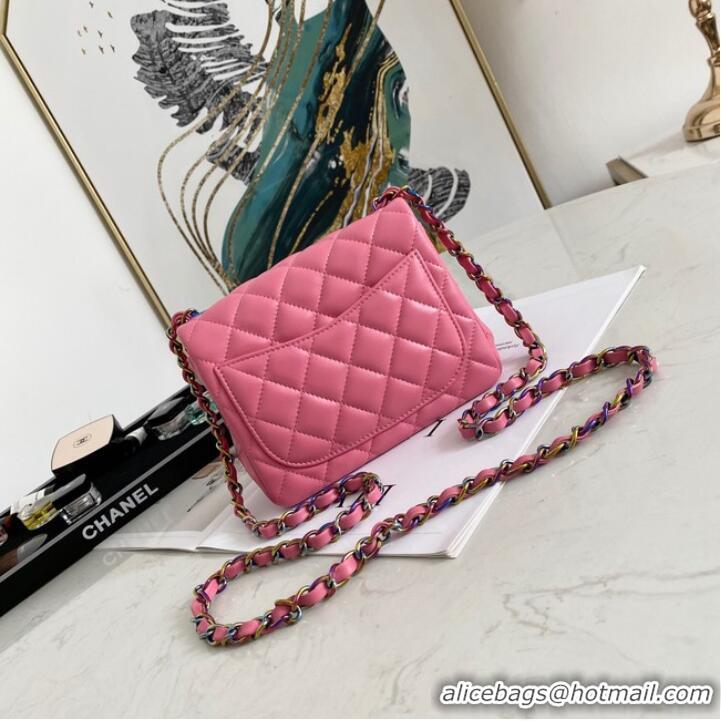 Top Quality Chanel Flap Lambskin Shoulder Bag 1115 rose