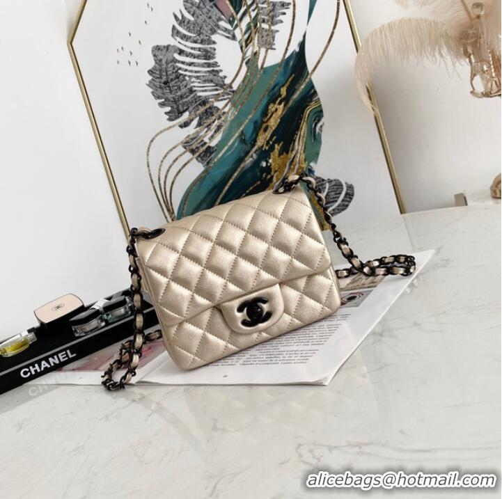 Well Crafted Chanel Flap Lambskin Shoulder Bag 1115 gold