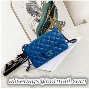 Fashion Discount Chanel Flap Lambskin Shoulder Bag 1116 Electro optic blue