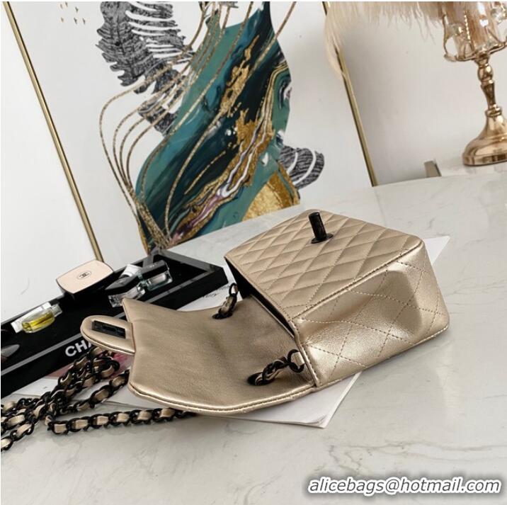 Low Cost Chanel Flap Lambskin Shoulder Bag 1116 gold