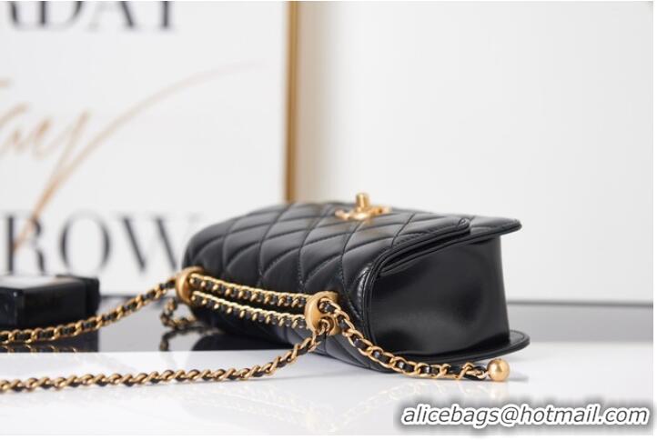 Buy Cheapest Chanel Flap Lambskin mini Shoulder Bag AS2615 black