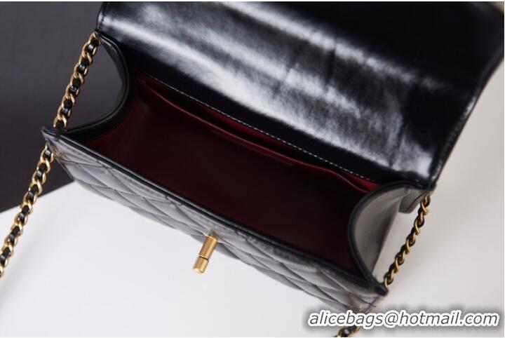 Buy Cheapest Chanel Flap Lambskin mini Shoulder Bag AS2615 black