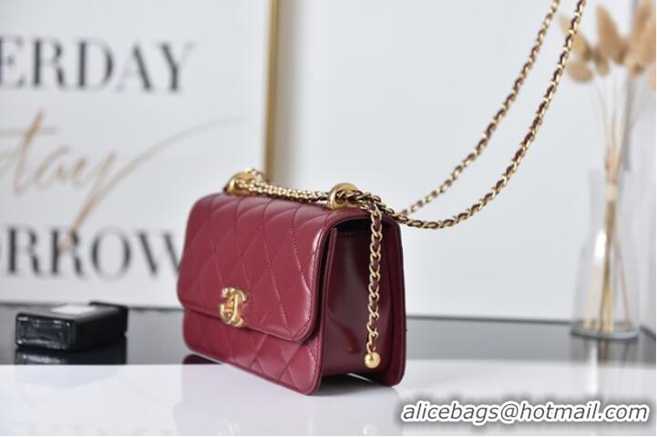 Market Sells Chanel Flap Lambskin mini Shoulder Bag AS2615 red