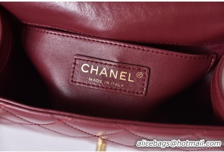 Market Sells Chanel Flap Lambskin mini Shoulder Bag AS2615 red