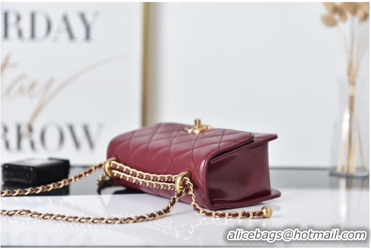 Market Sells Chanel Flap Lambskin mini Shoulder Bag AS2615 red