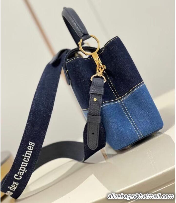 Good Quality Louis Vuitton denim CAPUCINES BB M59269 blue