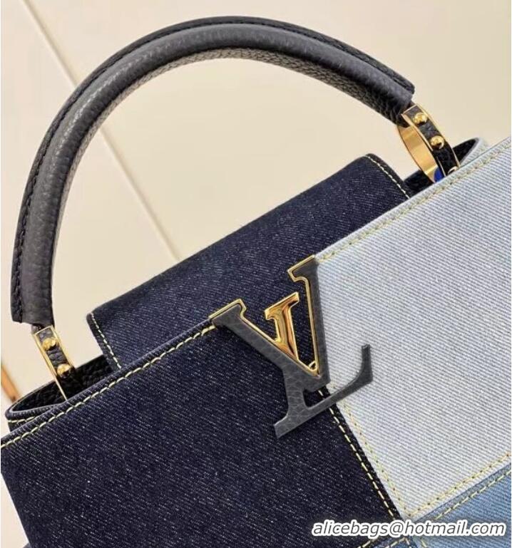 Good Quality Louis Vuitton denim CAPUCINES BB M59269 blue