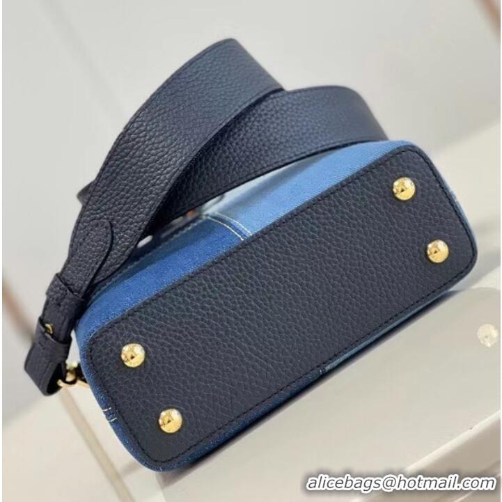 Low Cost Louis Vuitton denim CAPUCINES MINI M59430 blue