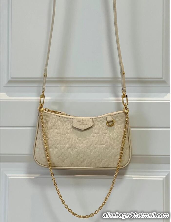 Famous Brand Louis Vuitton EASY POUCH ON STRAP M81066 Creme White