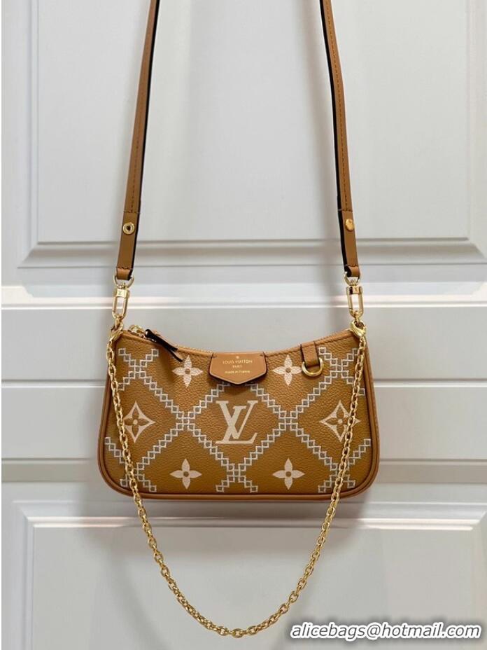 Famous Brand Louis Vuitton EASY POUCH ON STRAP M81137 Arizona Beige