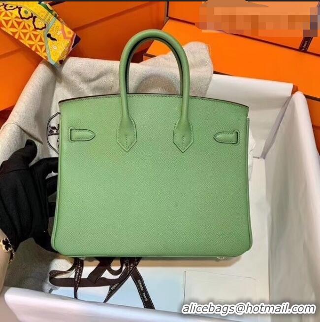 Super Quality Hermes Birkin 25cm Bag in Origianl Epsom Leather H025 Green/Gold