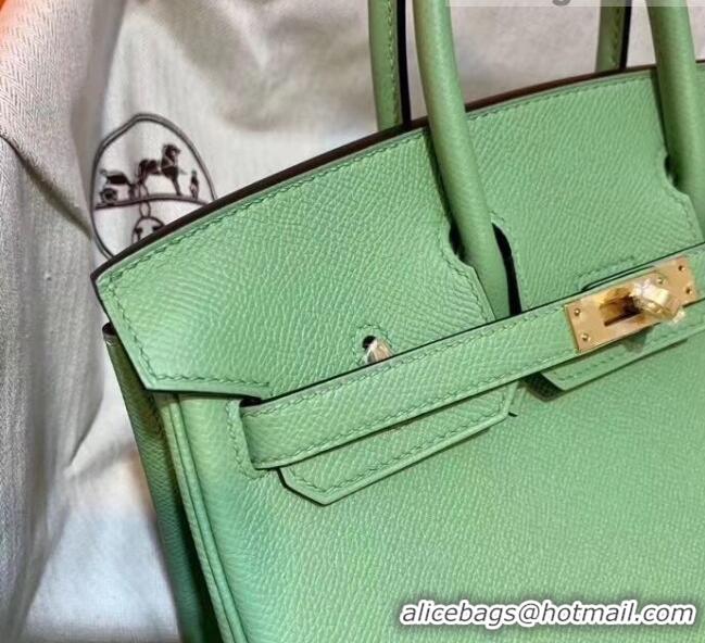 Super Quality Hermes Birkin 25cm Bag in Origianl Epsom Leather H025 Green/Gold