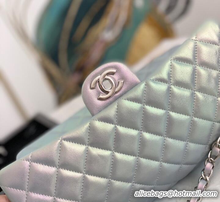 Shop Discount Chanel Flap Mirage Lambskin Shoulder Bag AS1112 sky blue