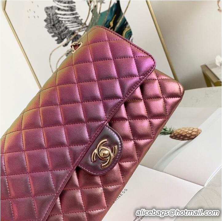 Promotional Chanel Flap Mirage Lambskin Shoulder Bag AS1112 purple