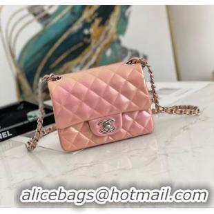 Famous Brand Chanel Flap Mirage Lambskin Shoulder Bag AS1115 pink