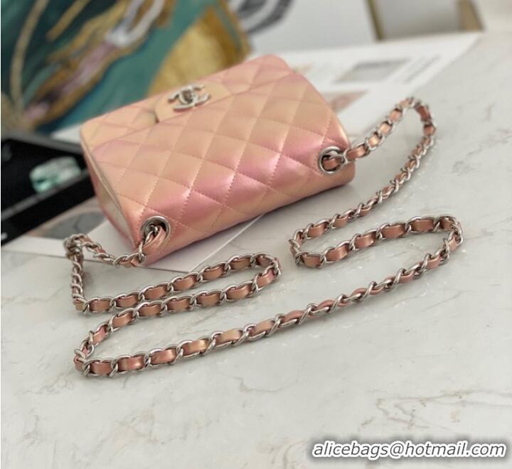 Famous Brand Chanel Flap Mirage Lambskin Shoulder Bag AS1115 pink