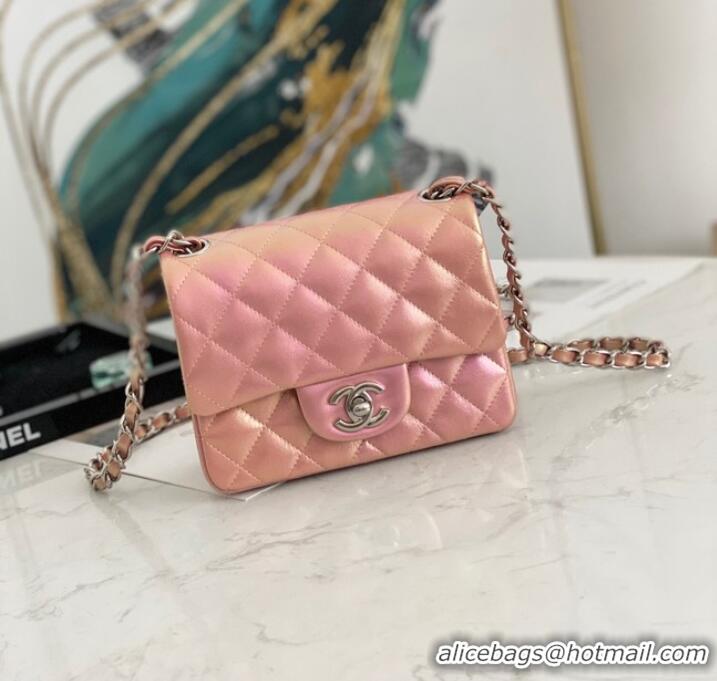 Famous Brand Chanel Flap Mirage Lambskin Shoulder Bag AS1115 pink