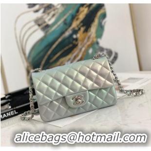 Low Cost Chanel Flap Mirage Lambskin Shoulder Bag AS1116 sky blue