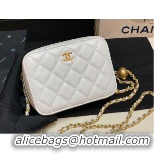 Famous Brand Chanel Lambskin camera bag AS2463 white