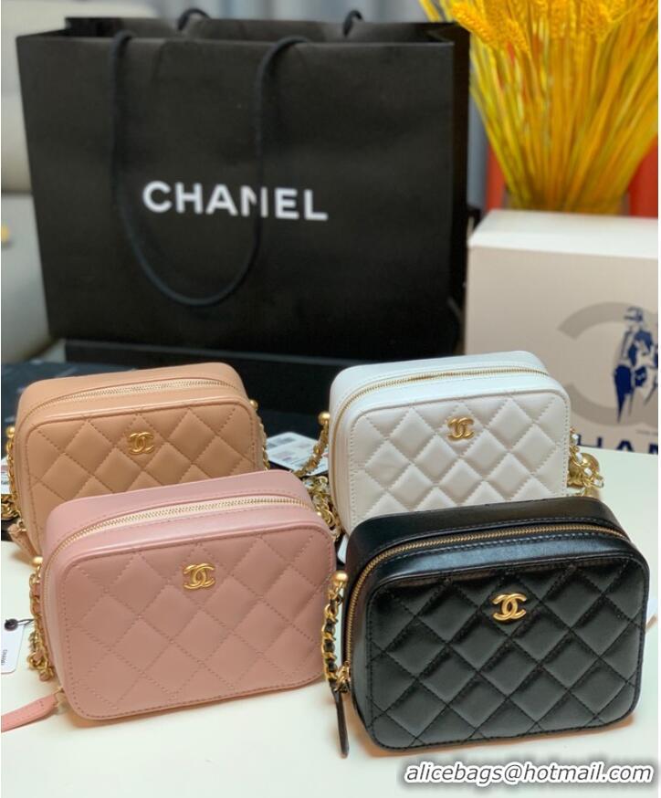 Famous Brand Chanel Lambskin camera bag AS2463 white