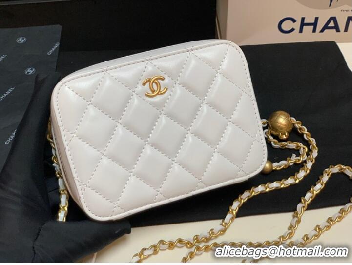 Famous Brand Chanel Lambskin camera bag AS2463 white