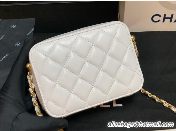 Famous Brand Chanel Lambskin camera bag AS2463 white