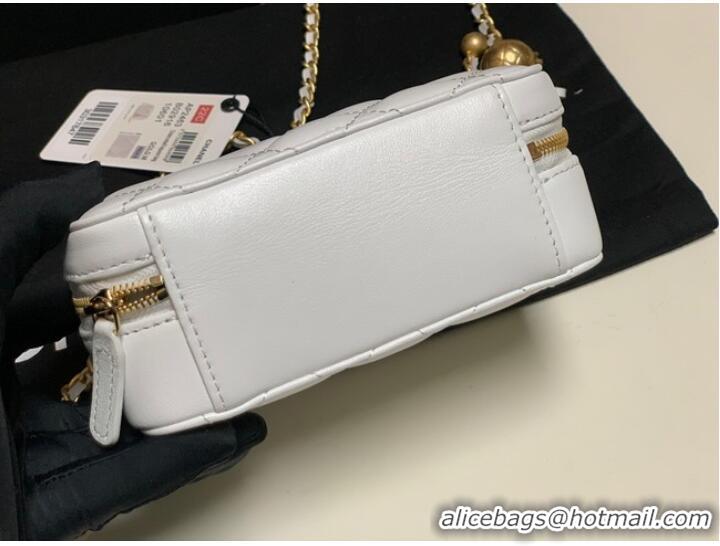 Famous Brand Chanel Lambskin camera bag AS2463 white