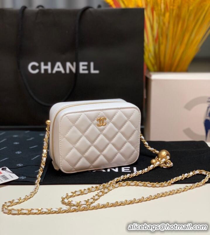 Famous Brand Chanel Lambskin camera bag AS2463 white