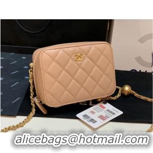 Fashion Promotional Chanel Lambskin camera bag AS2463 apricot