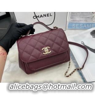 Well Crafted Chanel small flap bag Calfskin & Gold-Tone Metal A93749 Burgundy