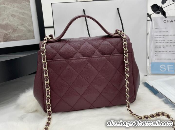 Well Crafted Chanel small flap bag Calfskin & Gold-Tone Metal A93749 Burgundy