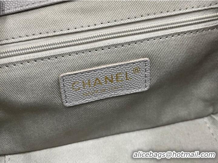 Wholesale Chanel small flap bag Calfskin & Gold-Tone Metal A93749 light gray