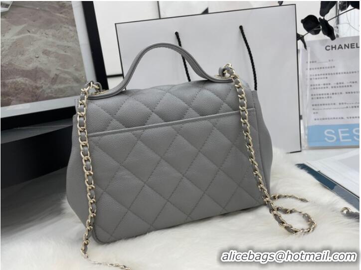 Wholesale Chanel small flap bag Calfskin & Gold-Tone Metal A93749 light gray