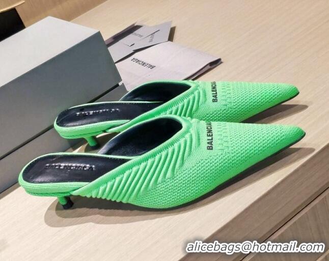 Reasonable Price Balenciaga Knit Mules 4cm 121323 Green