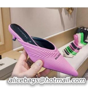 Good Quality Balenciaga Knit Mules 4cm 121323 Pink