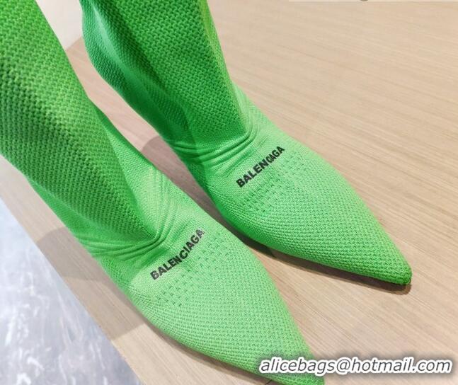 Most Popular Balenciaga Knit Mid-Half Boots 9cm 121331 Green