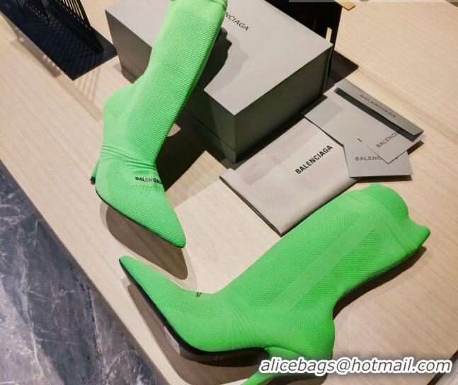 Most Popular Balenciaga Knit Mid-Half Boots 9cm 121331 Green