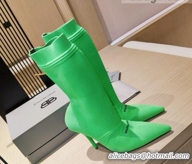 Most Popular Balenciaga Knit Mid-Half Boots 9cm 121331 Green