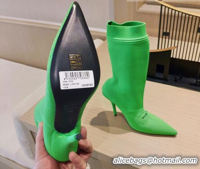 Most Popular Balenciaga Knit Mid-Half Boots 9cm 121331 Green