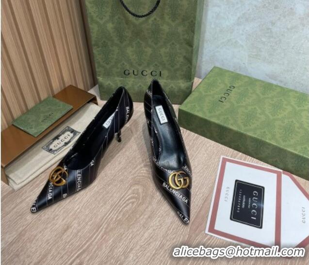 Low Price Balenciaga x Gucci The Hacker Project Knife Pumps 8cm 121353 Black