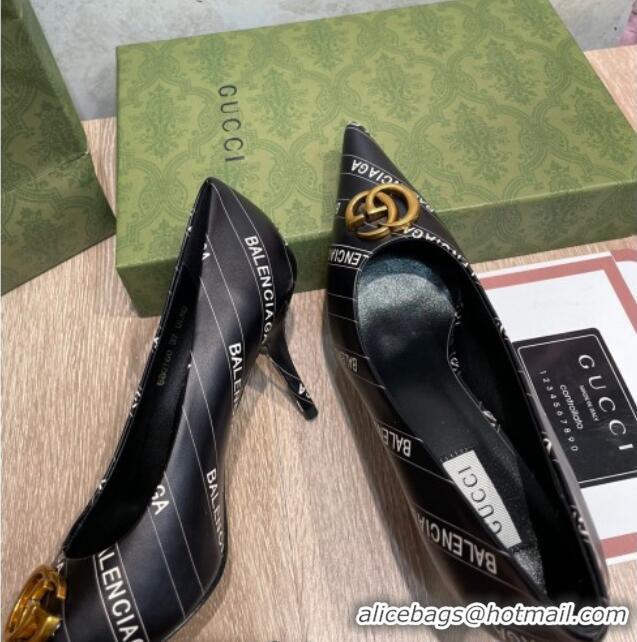 Low Price Balenciaga x Gucci The Hacker Project Knife Pumps 8cm 121353 Black