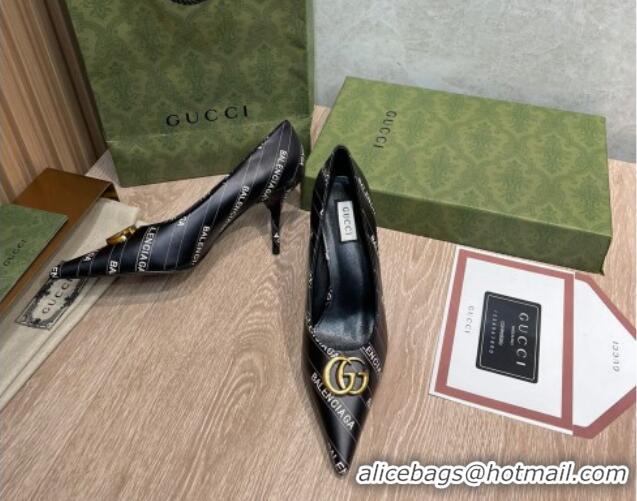 Low Price Balenciaga x Gucci The Hacker Project Knife Pumps 8cm 121353 Black