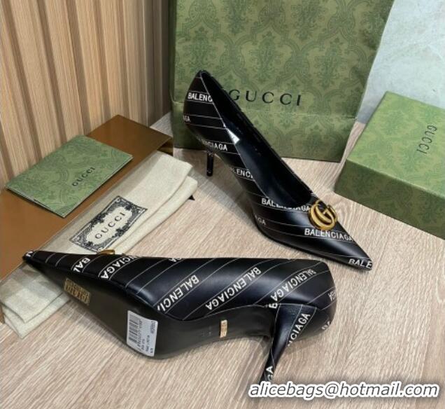 Low Price Balenciaga x Gucci The Hacker Project Knife Pumps 8cm 121353 Black