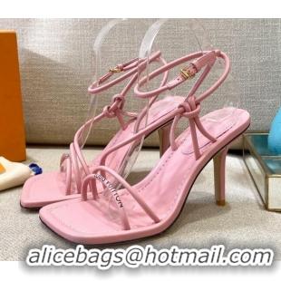 Stylish Louis Vuitton Nova Lambskin Strap Sandals 9cm 121685 Pink