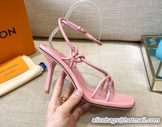 Stylish Louis Vuitton Nova Lambskin Strap Sandals 9cm 121685 Pink