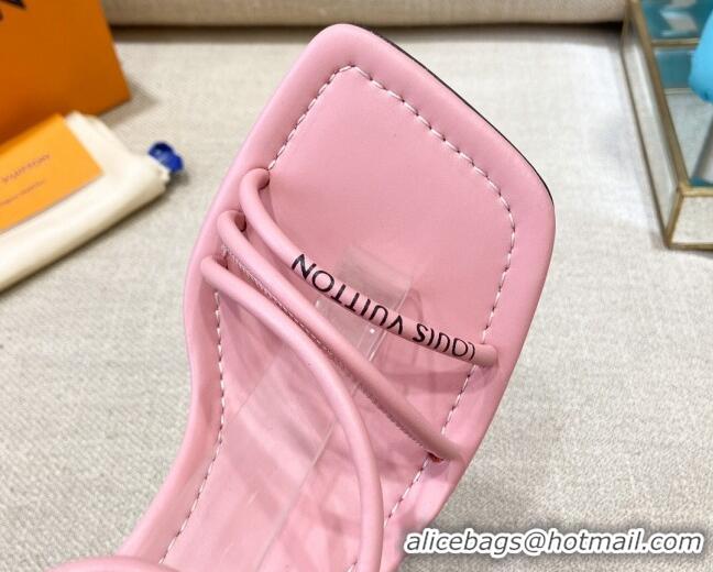 Stylish Louis Vuitton Nova Lambskin Strap Sandals 9cm 121685 Pink