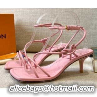 Best Price Louis Vuitton Nova Lambskin Strap Sandals 5.5cm 121690 Pink