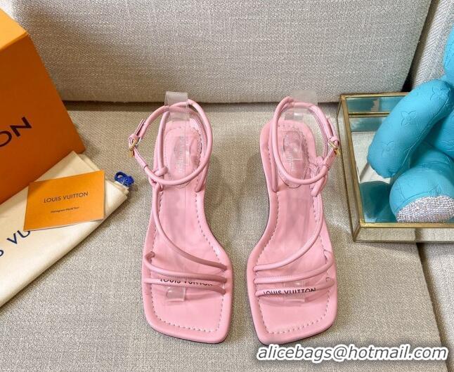 Best Price Louis Vuitton Nova Lambskin Strap Sandals 5.5cm 121690 Pink