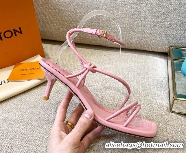 Best Price Louis Vuitton Nova Lambskin Strap Sandals 5.5cm 121690 Pink