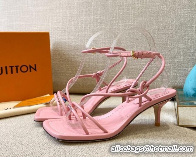 Best Price Louis Vuitton Nova Lambskin Strap Sandals 5.5cm 121690 Pink